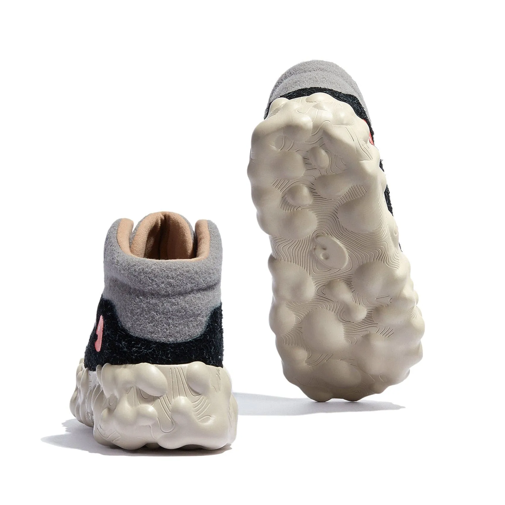 Fluffy Black Figueras III Women Zoned Cushioning