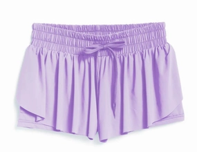 Fly Away Short-Lavender Love Core elastic waistband