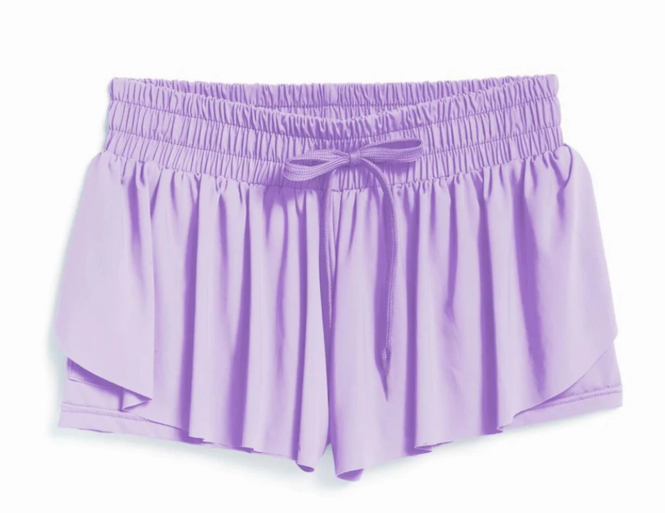 Fly Away Short-Lavender Love Core elastic waistband