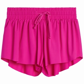 Modern Design WrinkleResistantCloth Fly Away Butterfly Shorts - Barbie Pink