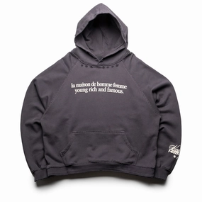 Peace Core Tribal Soul Homme Femme Destroyed Maison Hoodie - Black