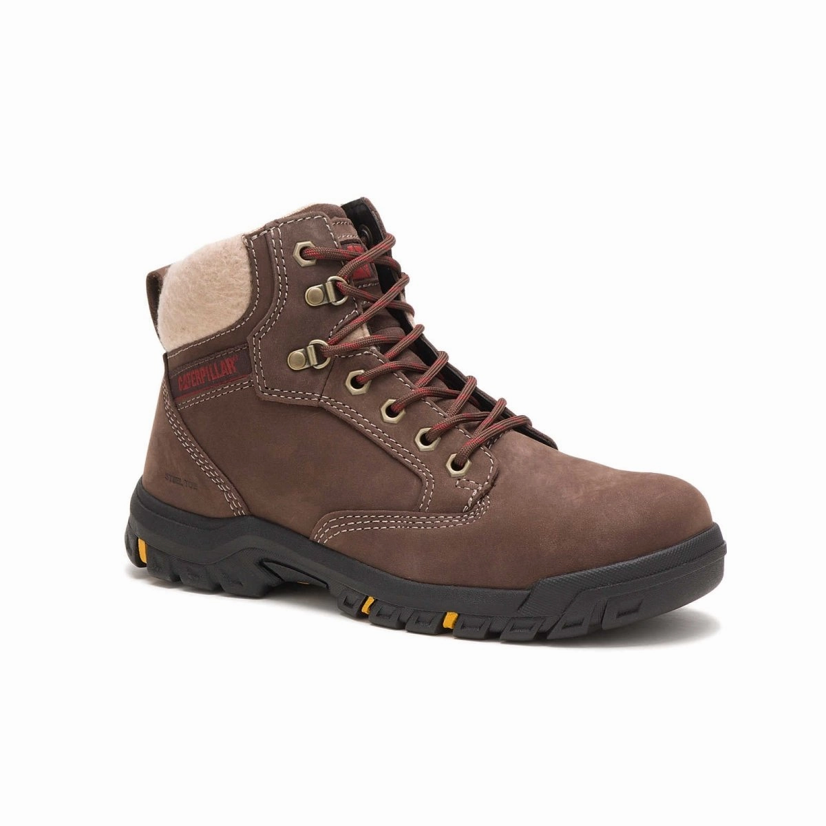 Caterpillar Tess Steel Toe Women's Work Boot (p91007) In Chocolate Soft Interior Industrial Safety Gear
