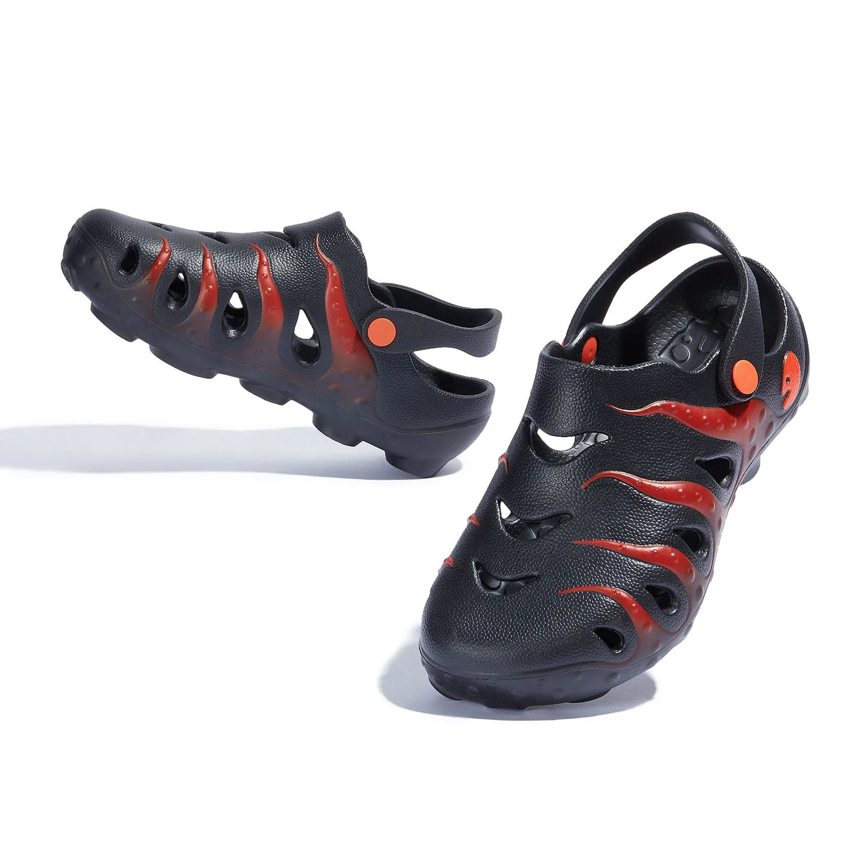 Black & Red Octopus I Women Anti Bacterial Footbed Ventilation Airflow Channels