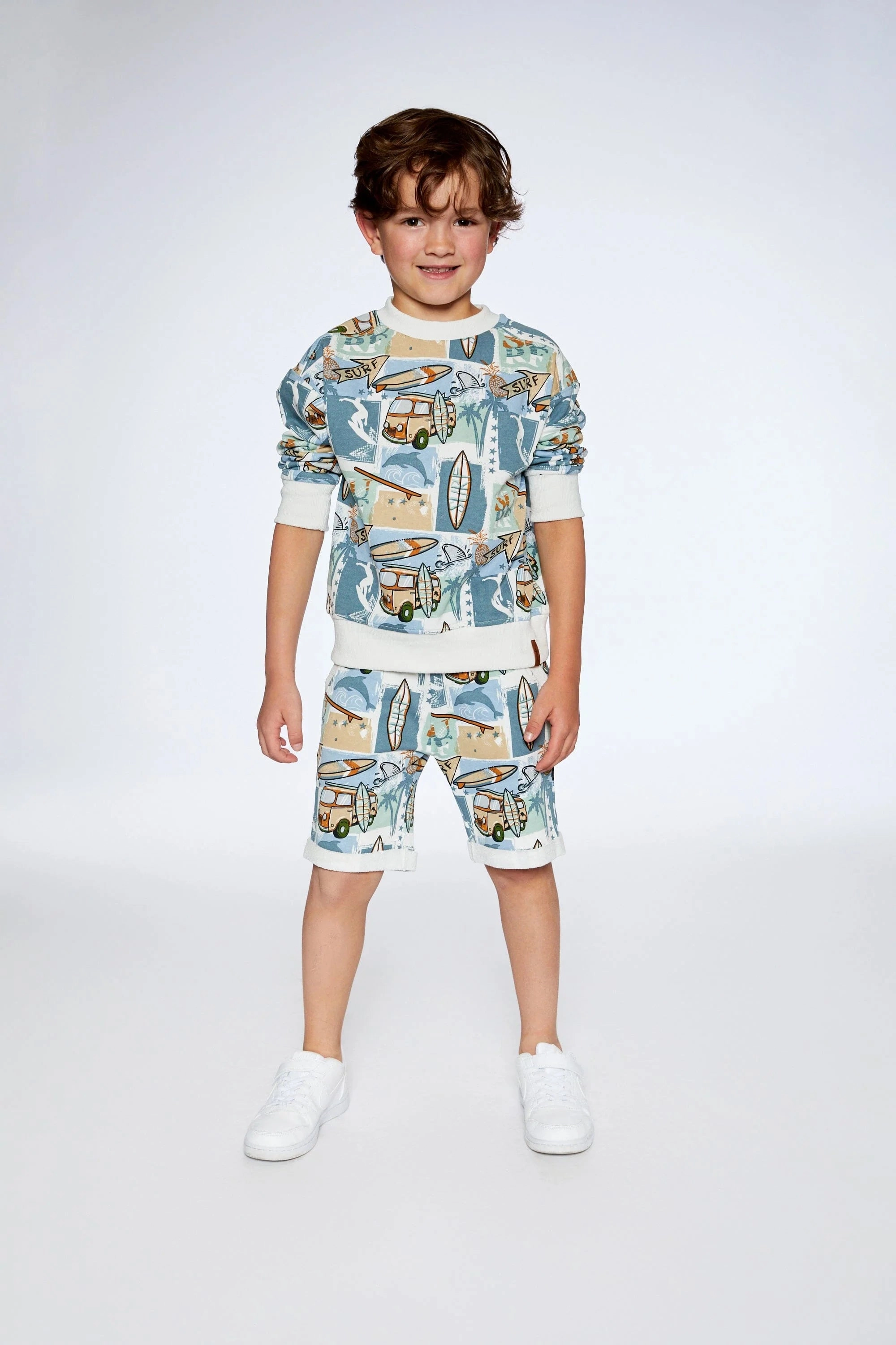 Soft Knit French Terry Short Printed Surf And Caravan