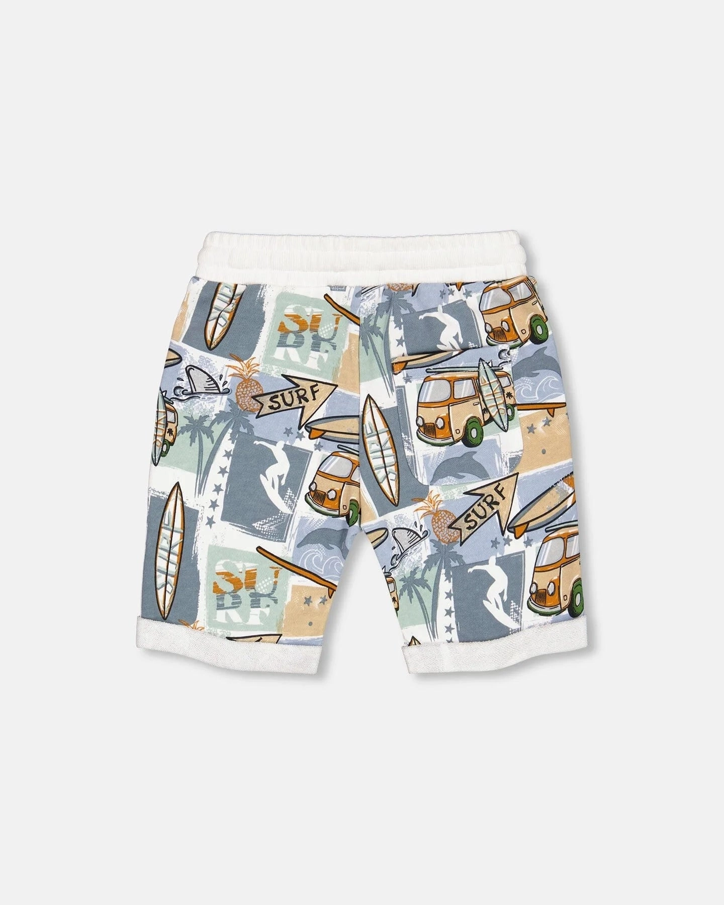 French Terry Short Printed Surf And Caravan AbrasionResistant Winner Vibe