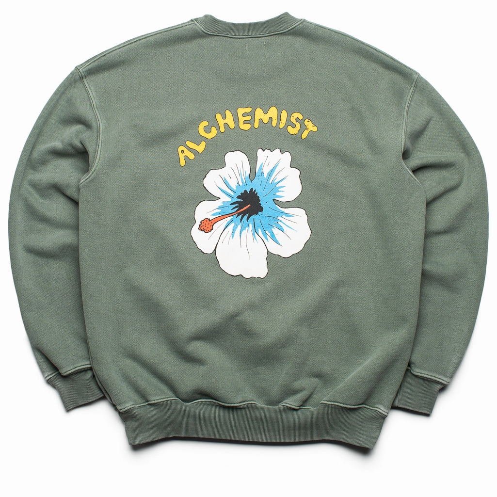 Collapsible Hood Alchemist Snake Sweater - Defender Green