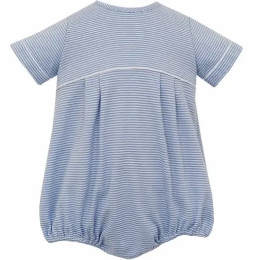 Blue Stripe Knit Boy's Bubble Free Fit Matte Fit