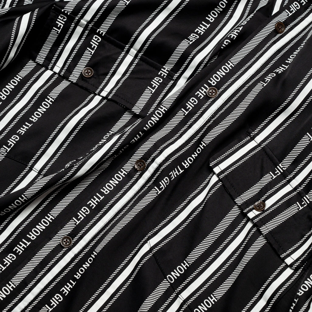 QuickDry Technology athletic shoes Honor The Gift Honor Stripe Button Up - Black