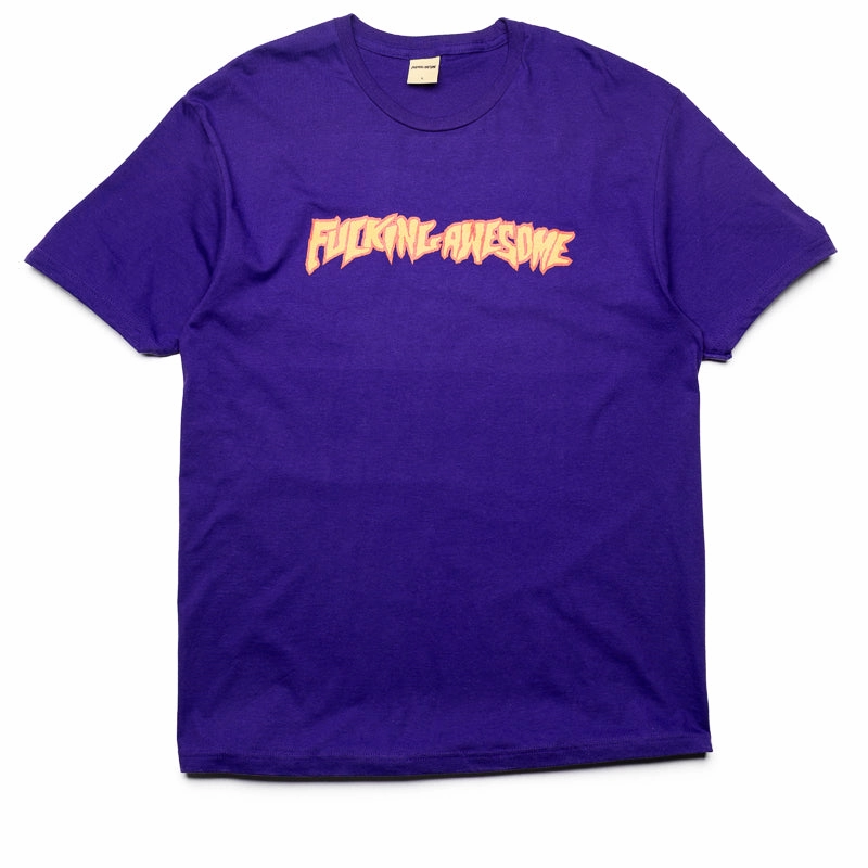 WaterRepellentSurface Fucking Awesome 2025 Stamp Logo Tee - Purple