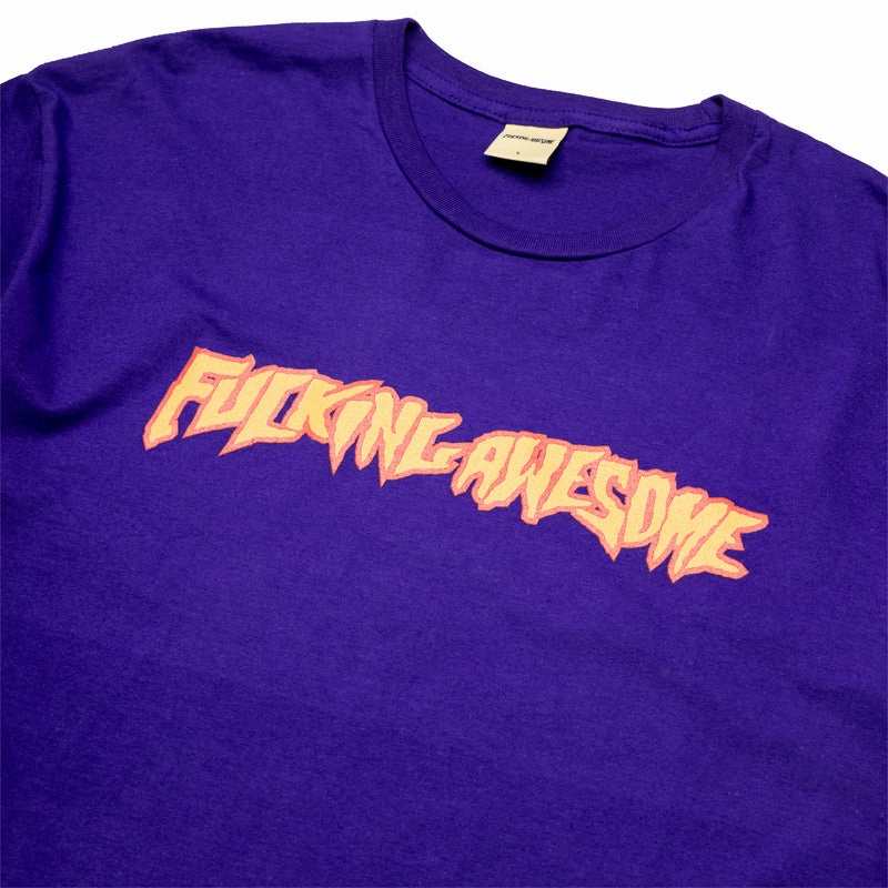 Fucking Awesome 2025 Stamp Logo Tee - Purple Relaxed Jeans Heavy Outerwear