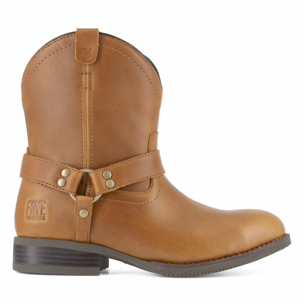 safety gear Frye Women's Crafted Harness Work Boot Steel Toe Fr40602f In Brown