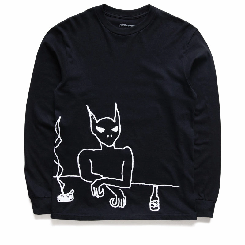 NonRestrictive Movement Polish Core Fucking Awesome Drunk Alien L/S Tee - Black
