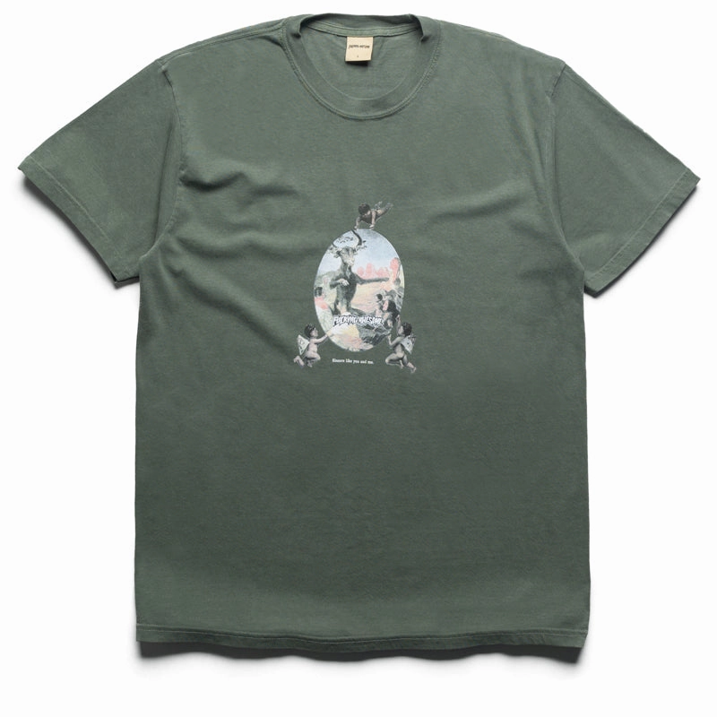 Spark Glow MachineWashable Fabric Fucking Awesome Sinners Like You and Me Tee - Moss