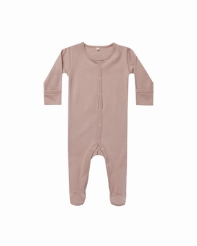 One-Piece Wear Noble Core Full Snap Footie | Mauve