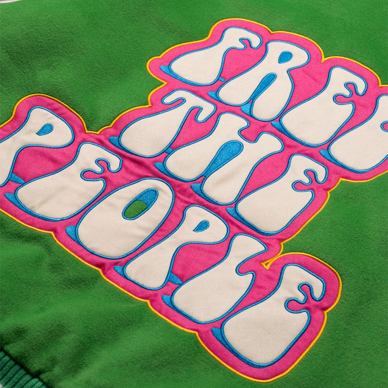 Winter Fit Diet Starts Monday Arts District Varsity Jacket - Green/Cream