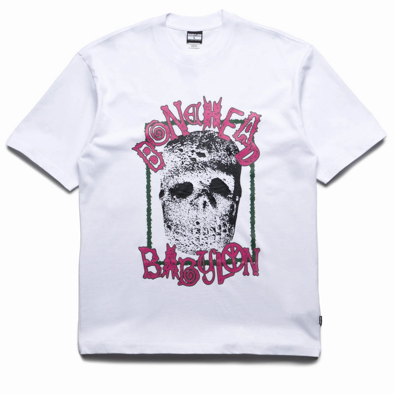 Babylon Bonehead Tee - White AntiPillingFabric