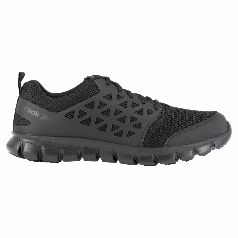 injury recovery shoes mountain athlete shoes Reebok Sublite Cushion Athletic Work Shoe Men's Soft Toe Rb4035 In Black