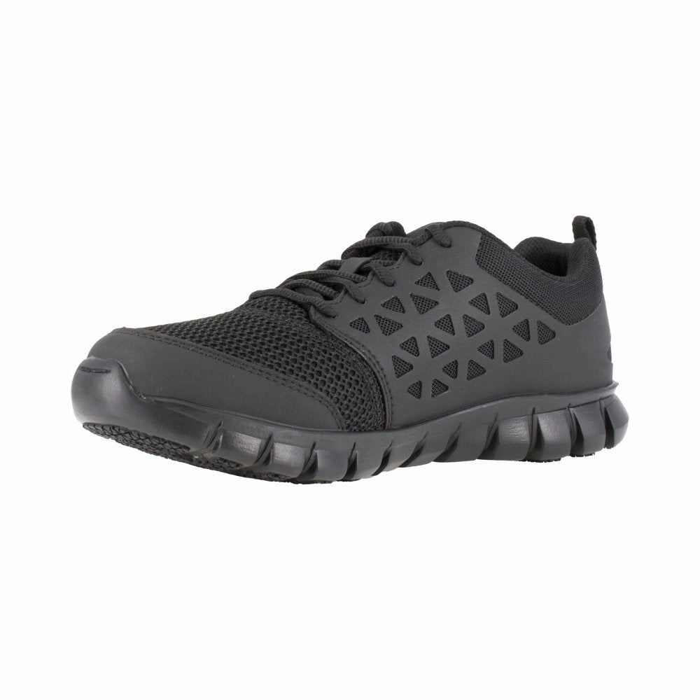 soft landing sneakers Lace Keeper Loop Reebok Sublite Cushion Athletic Work Shoe Men's Soft Toe Rb4035 In Black