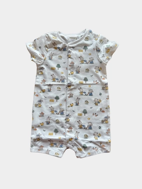 Gardening Goat and Bunny Knit Romper Summer Air