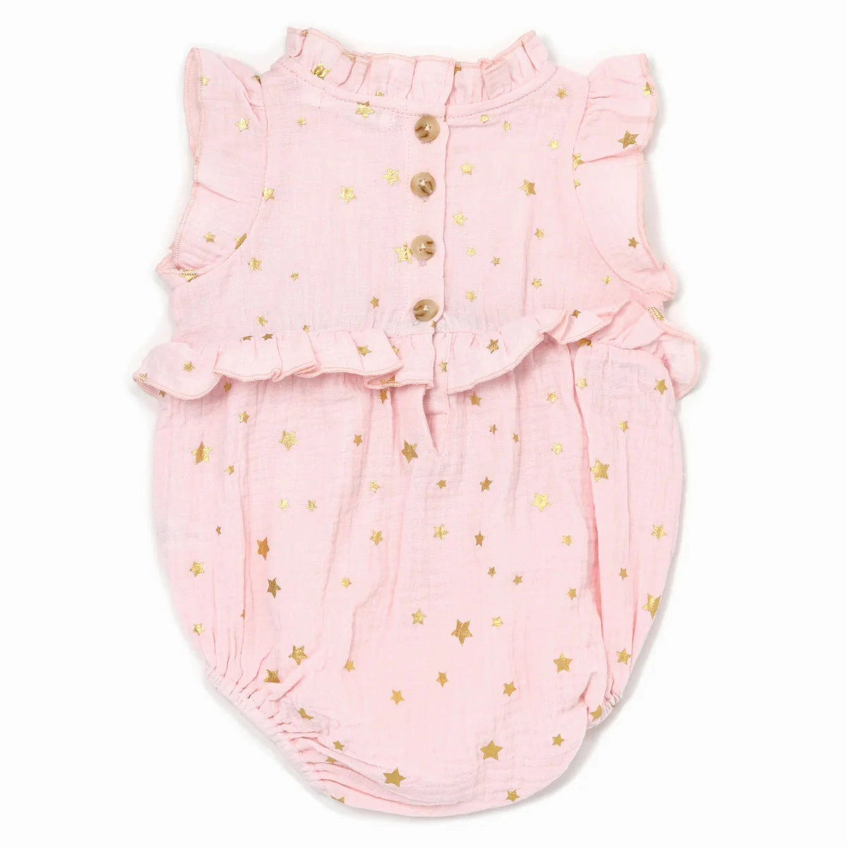 QuickDry Technology ZeroWaste Production Gauze Lola Bubble - Mini Gold Stars - Pale Pink