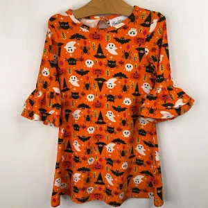 Casual Silhouette Layered Form Size 2-3: Rare Editions Orange Halloween Long Sleeve Dress