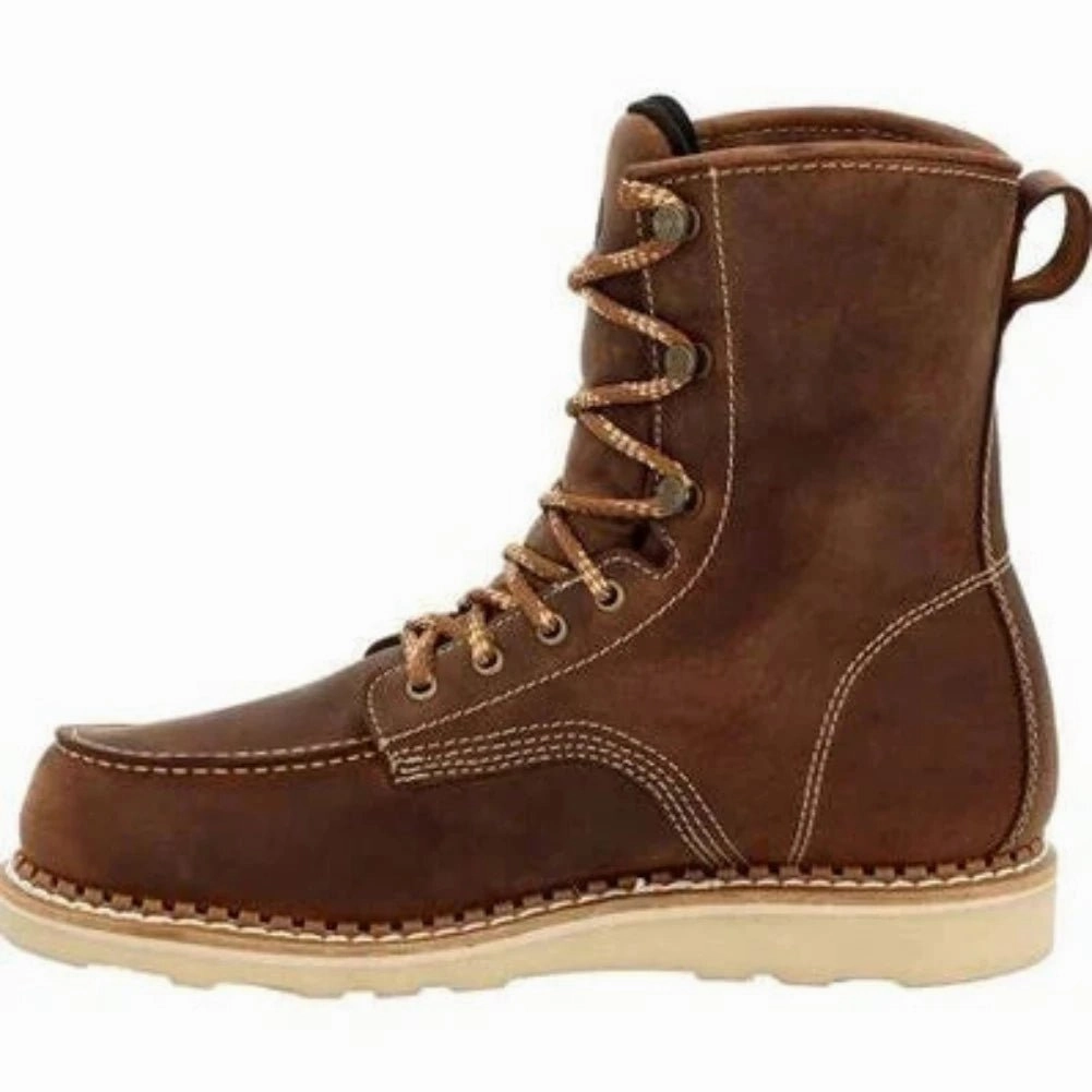 Seamless Comfort Snow Trekker Georgia Boot America Made Men's Waterproof Tall Work Boots Gb00532 In Brown