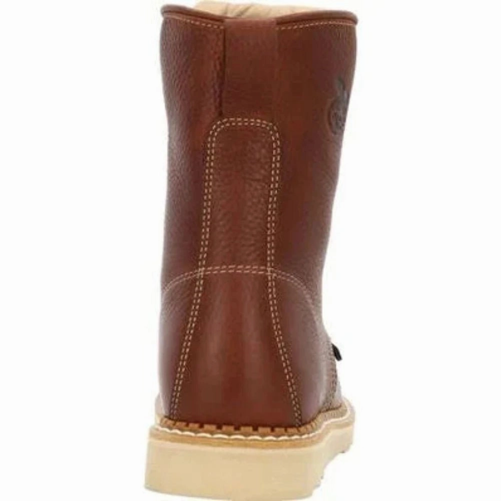 Georgia Boot America Made Men's Wedge Moc Toe Work Boots Gb00480 In Brown Work Field