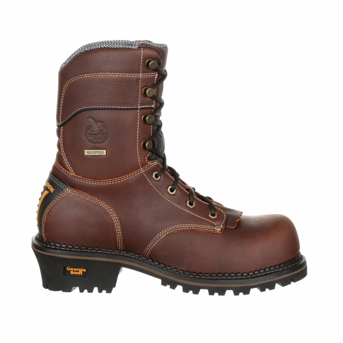 Stable Ankle Durable Shell Work Commute Georgia Boot AMP LT Logger Composite Toe Waterproof Work Boot Gb00236 In Brown