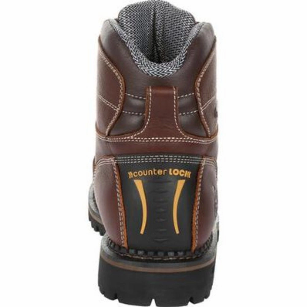 Georgia Boot Amp Lt Low Heel Logger Men's Waterproof Work Boots Gb00270 In Brown Breathable Weather Resistant User Tough