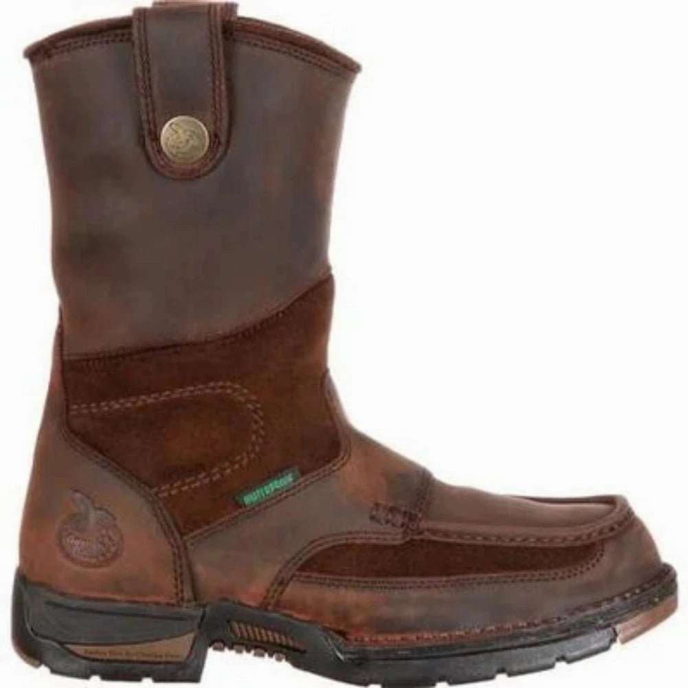 Waterproof City Walking Georgia Boot Athens Men's Steel Toe Waterproof Work Boots G4603 In Brown