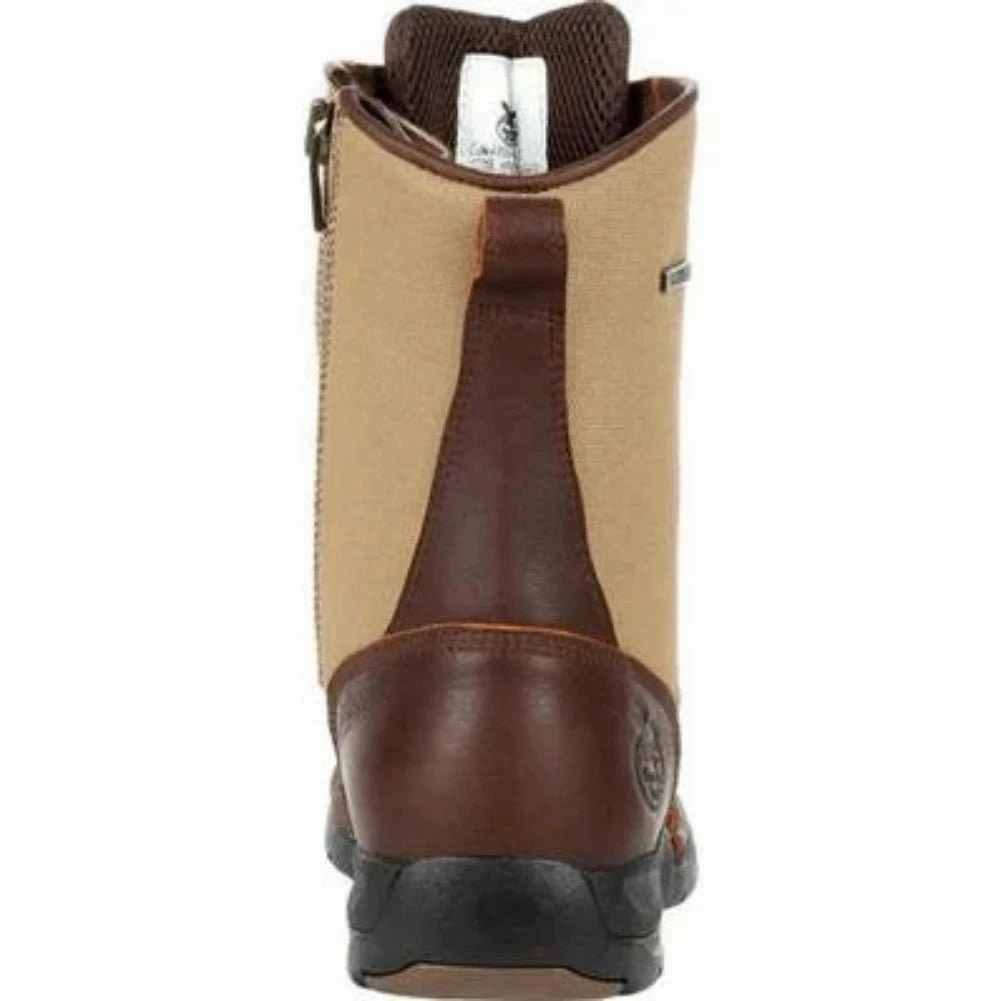Georgia Boot Athens Men's Waterproof Side-zip Upland Work Boots Gb00354 In Brown Durable Shell Rainy Day Commuter Handcrafted Stitching