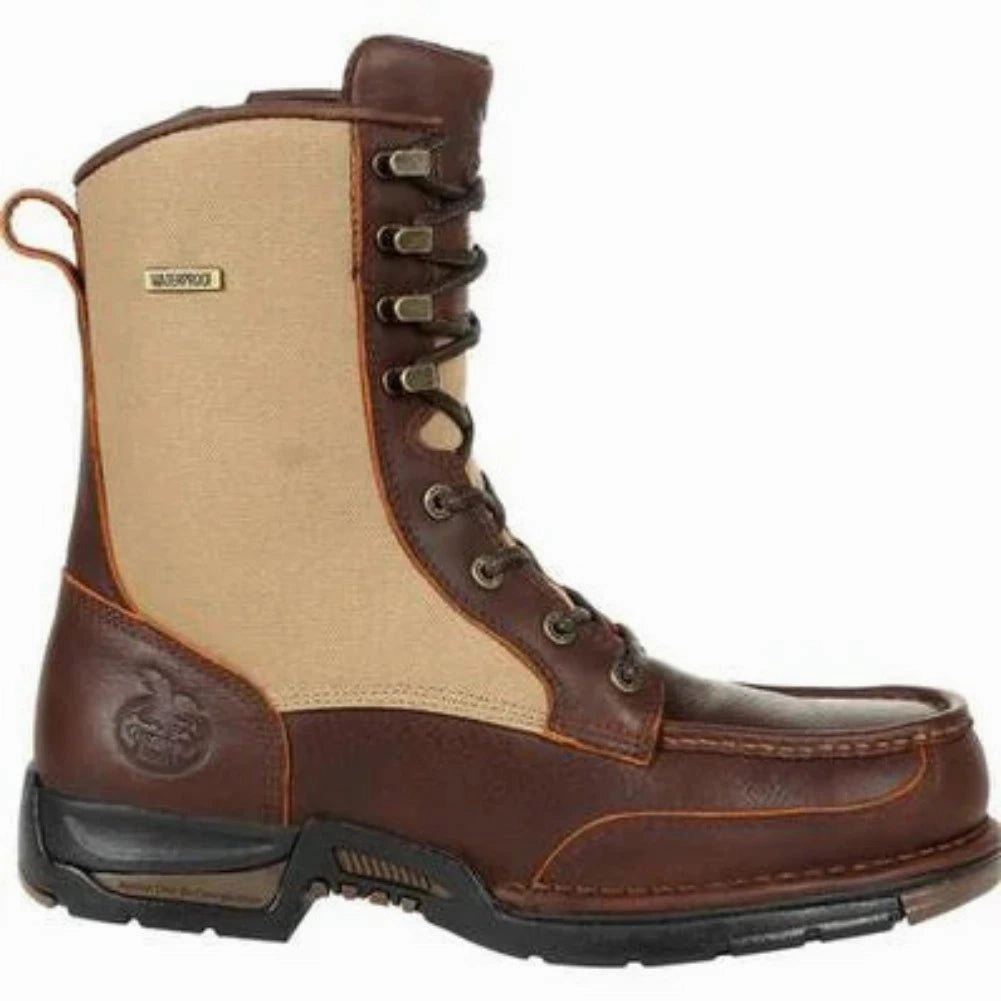 Georgia Boot Athens Men's Waterproof Side-zip Upland Work Boots Gb00354 In Brown Urban Bold Impact Diffusion Tech