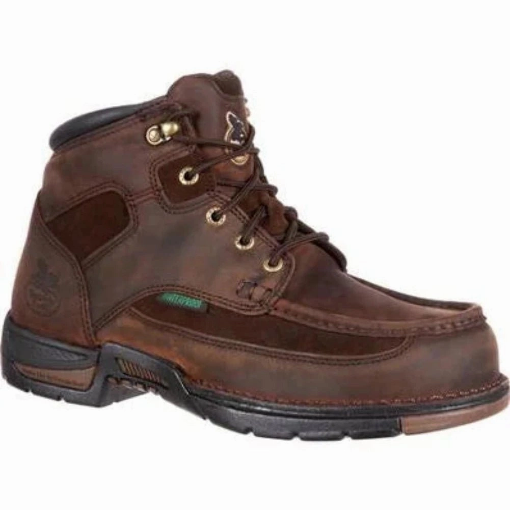 Casual Wear Thermal Core City Walking Georgia Boot Athens Men's Waterproof Steel Toe Work Boots G7603 In Brown