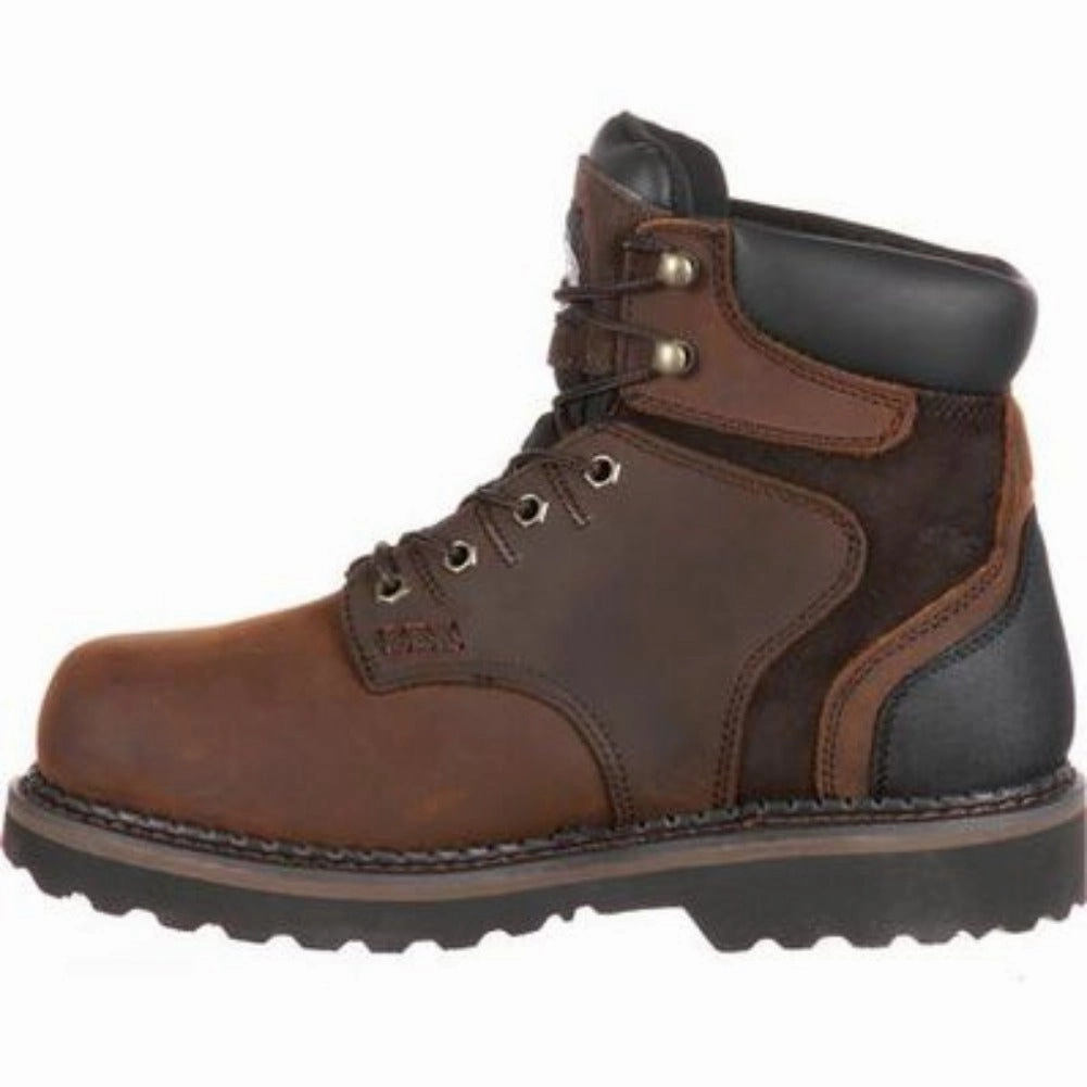 Georgia Boot Brookville Men's Steel Toe Waterproof Work Boots G7334 In Brown Easy Wear Multi Use