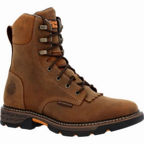 Athletic Wear Georgia Boot Carbo-tec Flx Men's Waterproof Lacer Boots Gb00650 In Brown