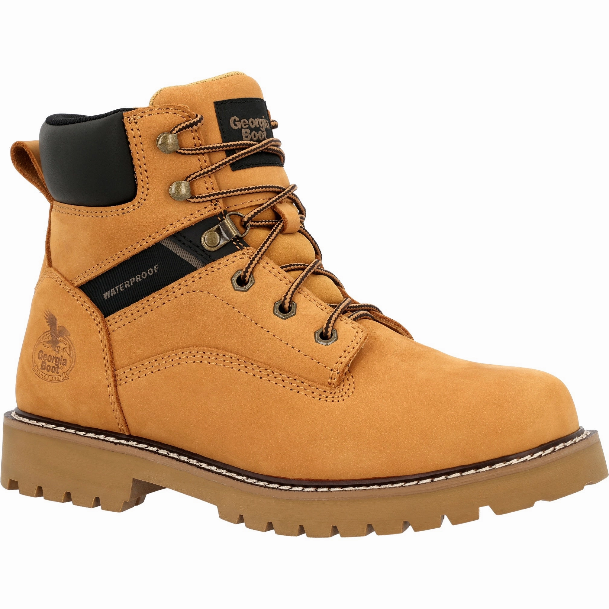 All Terrain Footwear Industrial Boot Georgia Boot Core 37 Steel Toe Waterproof Men's Work Boots Gb00673 In Wheat
