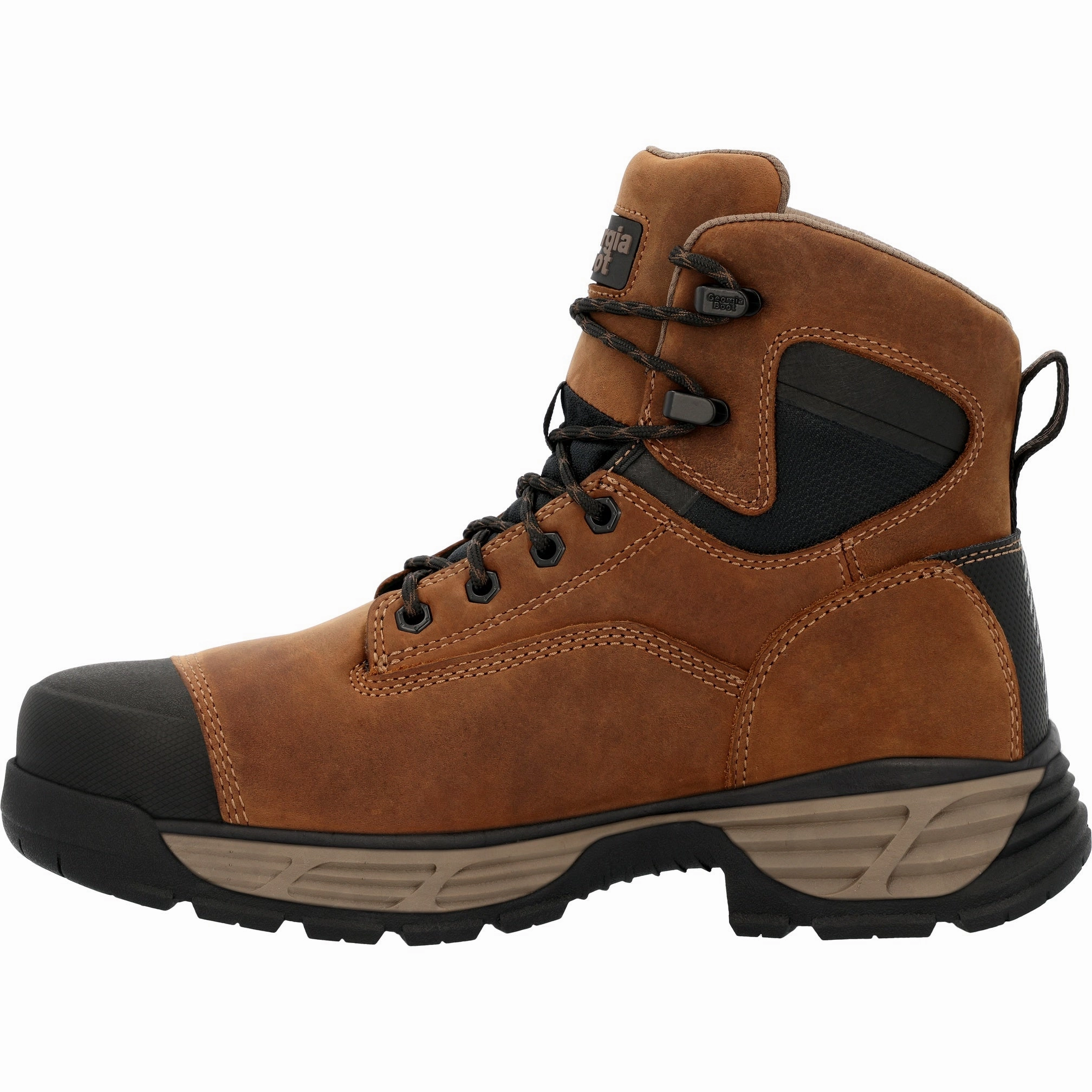 Georgia Boot Durablend Edge 6" Waterproof Alloy Toe Men's Work Boot Gb00679 In Brown Heavy-duty Footwear