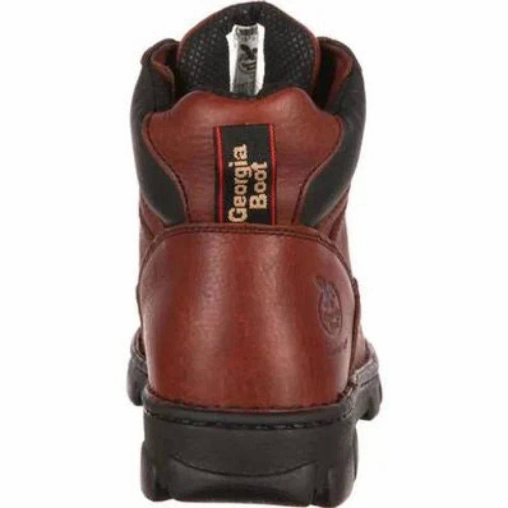 Georgia Boot Eagle Light Men's Load Steel Toe Work Boots G6395 In Brown Seamless Comfort Winter Walker