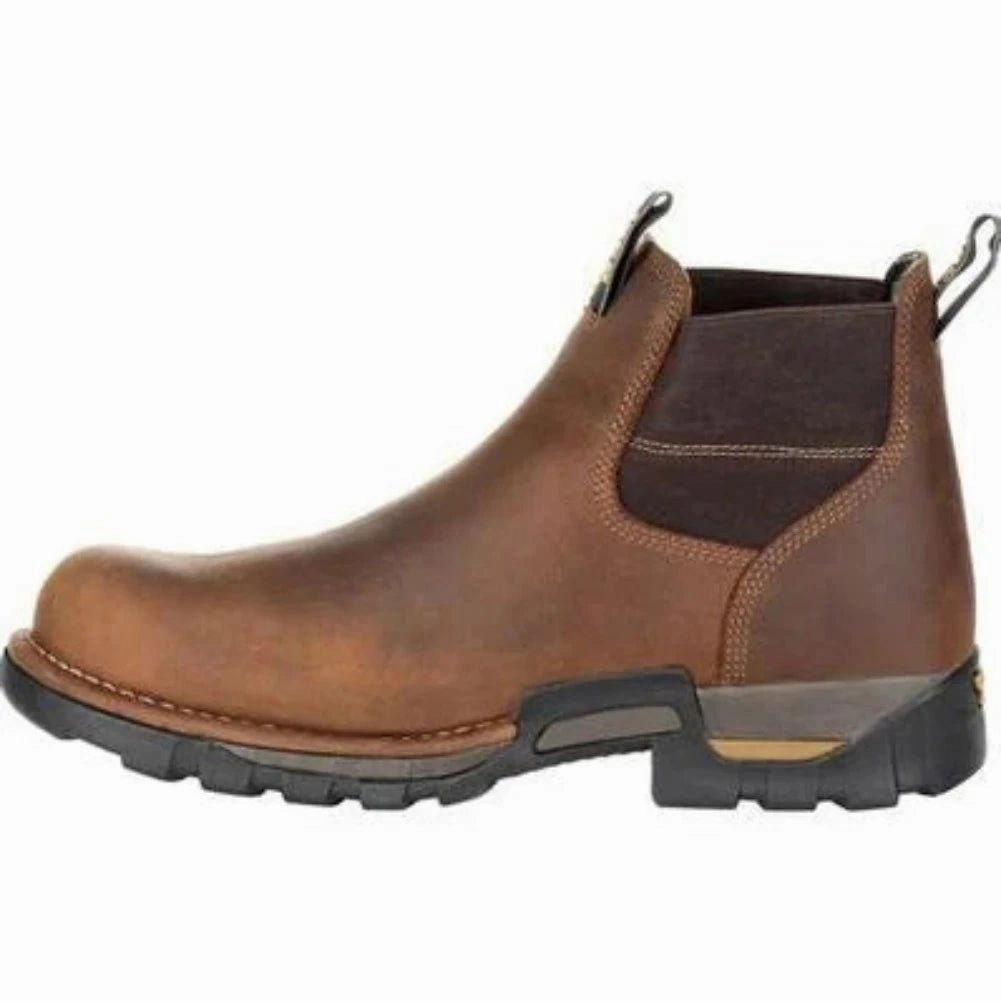 Low Maintenance Georgia Boot Eagle One Men's Waterproof Chelsea Work Boots Gb00315 In Brown