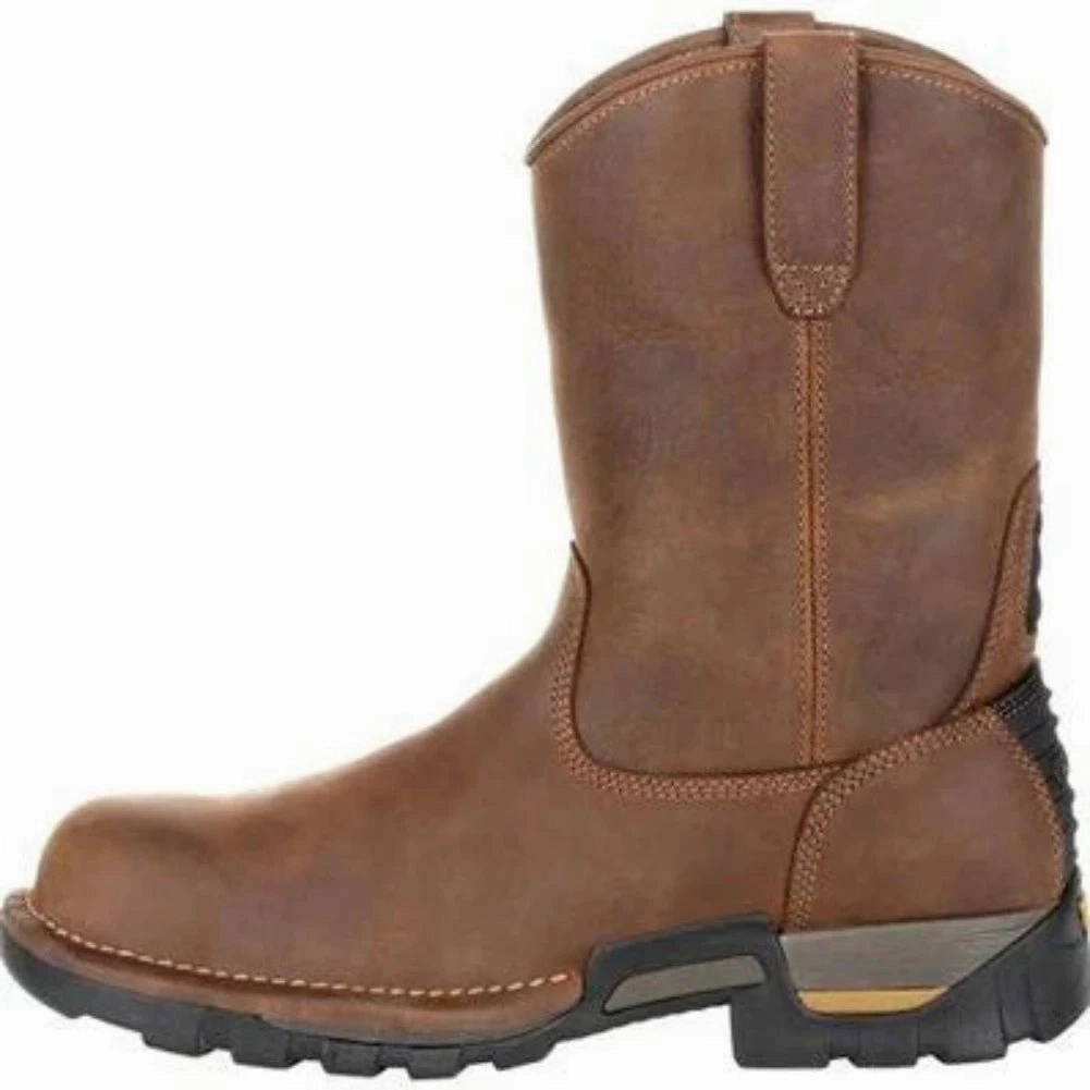 Lift Up Day To Night Georgia Boot Eagle One Men's Waterproof Pull On Work Boots Gb00314 In Brown