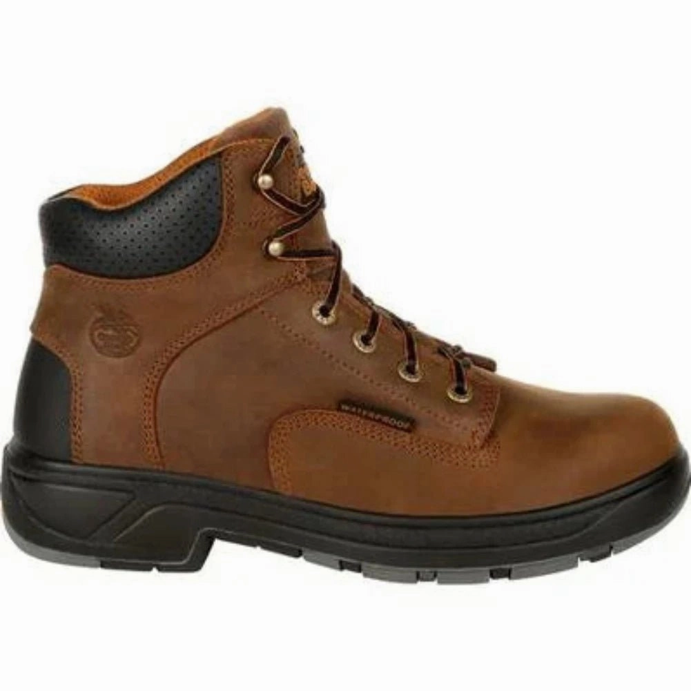Georgia Boot Flx Point Men's Waterproof Composite Toe Work Boots G6644 In Brown Adventure Time Customizable Fit Features