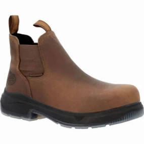 Breathable Backcountry Camper Georgia Boot Flx Point Ultra Men's Composite Toe Waterproof Chelsea Boots Gb00553 In Brown