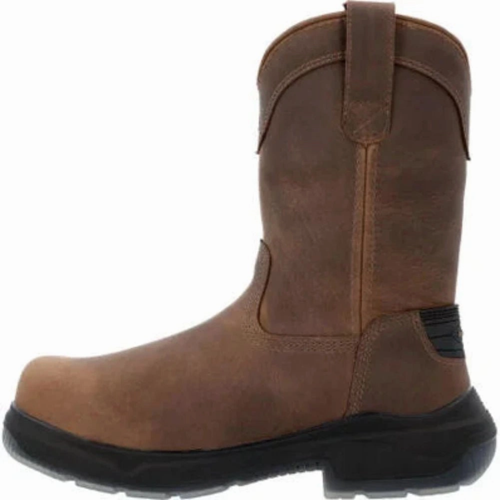 Georgia Boot Flx Point Ultra Men's Pull-on Composite Toe Boots Gb00555 In Brown subtle style Seamless Comfort Mountain Hike