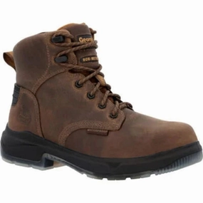 Moisture Management System Georgia Boot Flx Point Ultra Men's Waterproof Soft Toe Work Boots Gb00551 In Brown