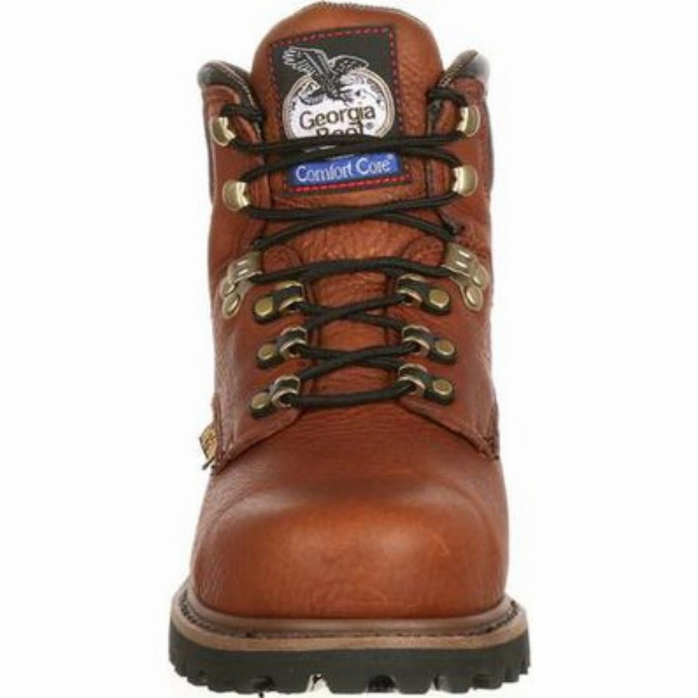 Georgia Boot Hammer Men's Internal Metatarsal Steel Toe Work  Boots G6315 In Brown Work Terrain Rubberized Traction Lugs