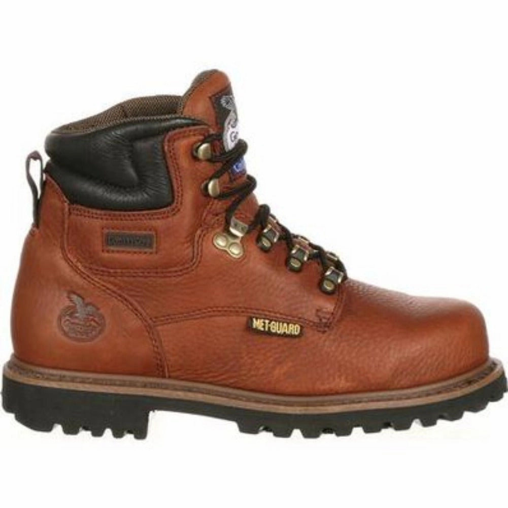Subtle Aesthetic Low Profile Midsole Georgia Boot Hammer Men's Internal Metatarsal Steel Toe Work  Boots G6315 In Brown