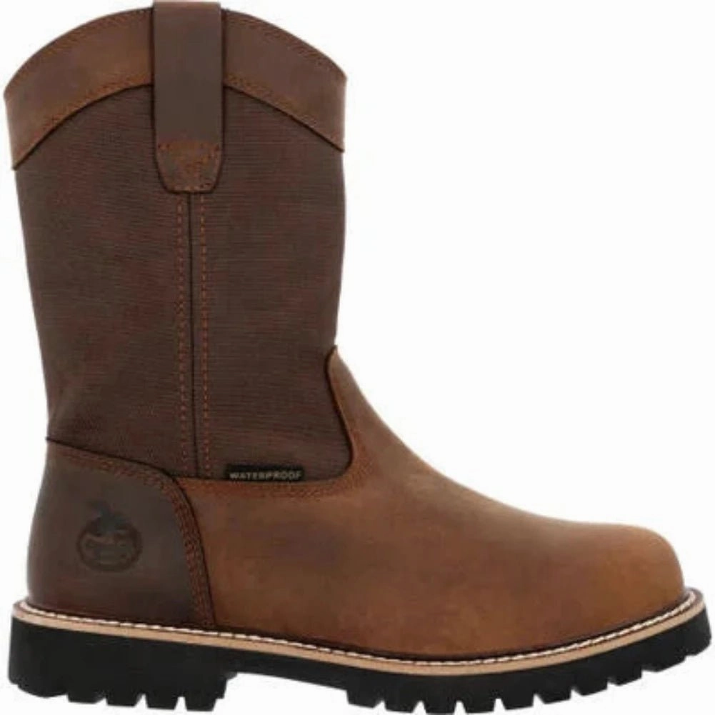 Comfortable Stretch Georgia Boot Ltx Low Heel Logger Men's Waterproof Work Boots Gb00668 In Brown