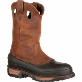 Breathable Mountain Climber Georgia Boot Muddog Men's Waterproof Wellington Boots G5594 In Brown