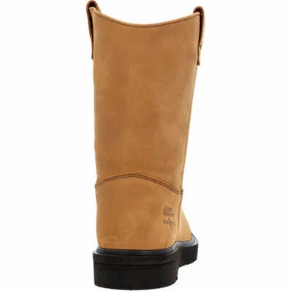 Georgia Boot Pull-ons Men's Work Boots G4432 In Tan Feather Light Remote Hiking Breathable Material