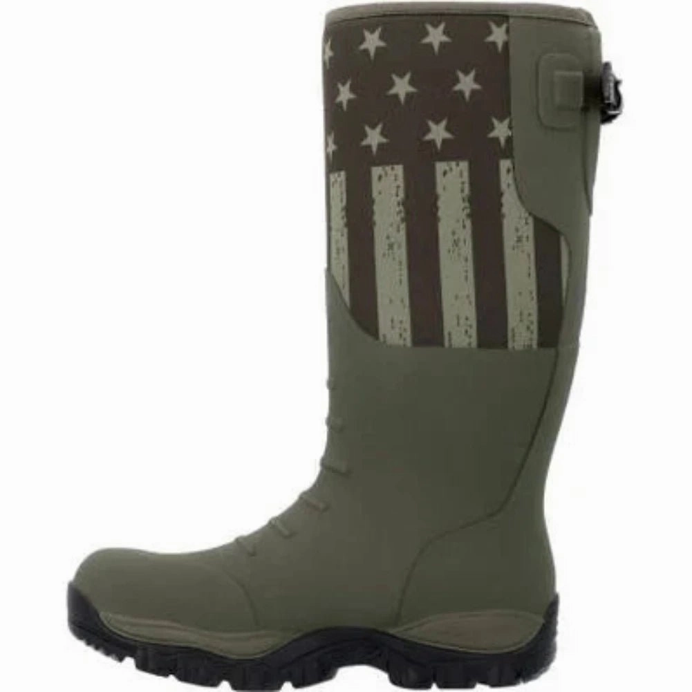 Georgia Boot Rubber Men's Pull-on Work  Boots Gb00559 In Green Firm Hold